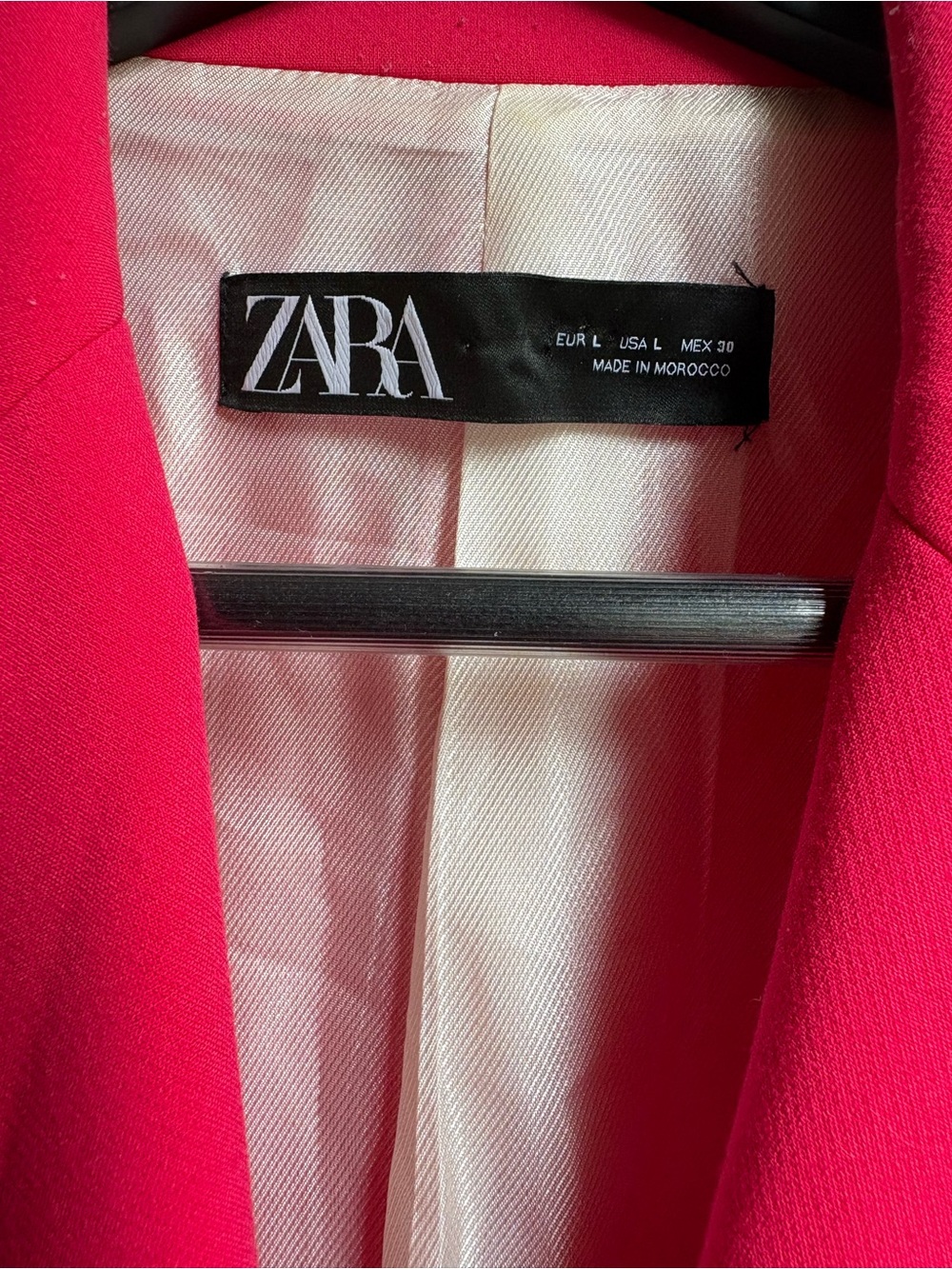 Zara Hot Pink Single-Button Tailored Blazer - Picture 3 of 8
